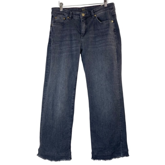 MAC Rich Clea Jeans Wide Straight Leg Crop Cuffed in Dark Gray Size 38 (US 8) - Picture 10 of 11